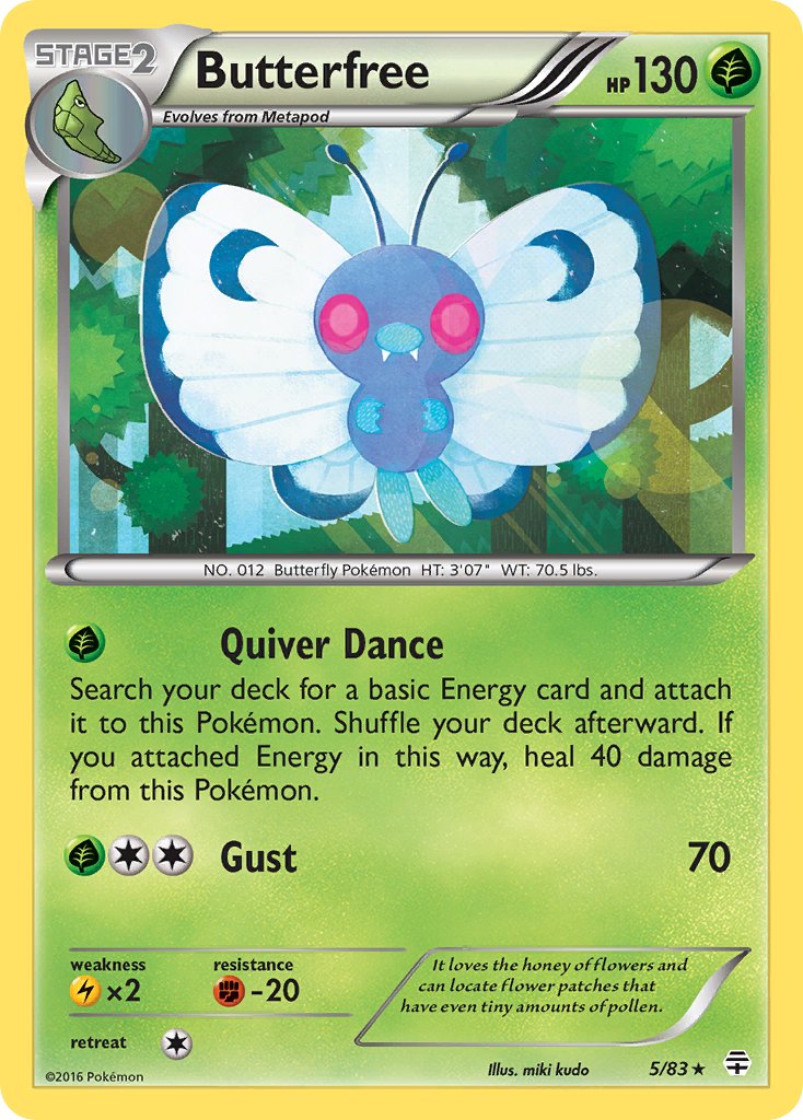 Butterfree - 5/83 - Generations - Holo | Viridian Forest