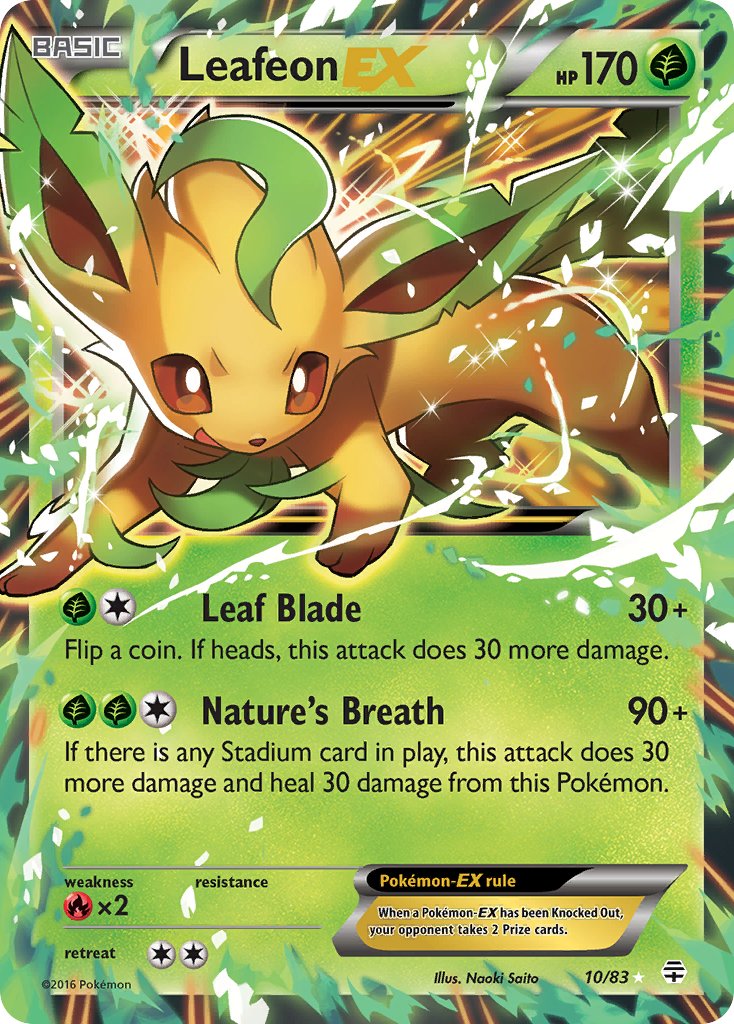 Leafeon EX - 10/83 - Generations - Ultra Rare | Viridian Forest