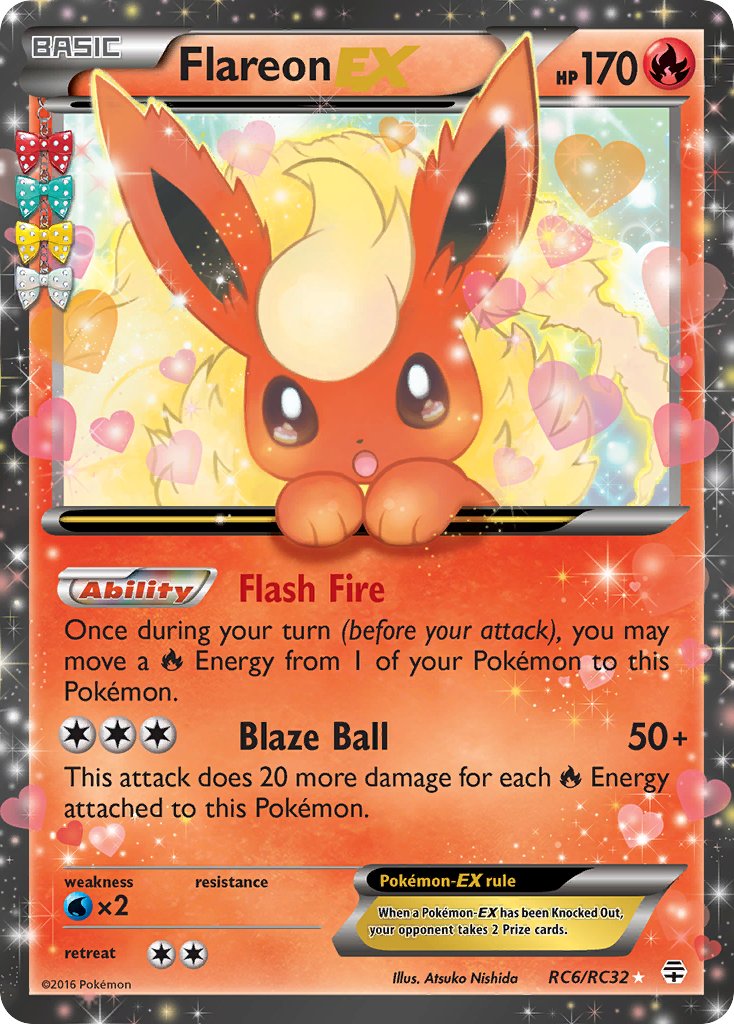 Flareon EX - RC6/RC32 - Generations - Ultra Rare | Viridian Forest