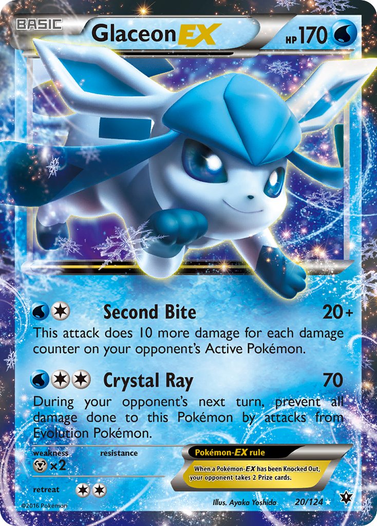 Glaceon EX - 20/124 - Fates Collide - Ultra Rare | Viridian Forest