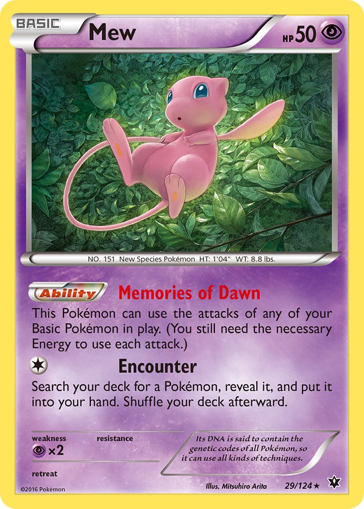 Mew - 29/124 - Fates Collide - Holo | Viridian Forest
