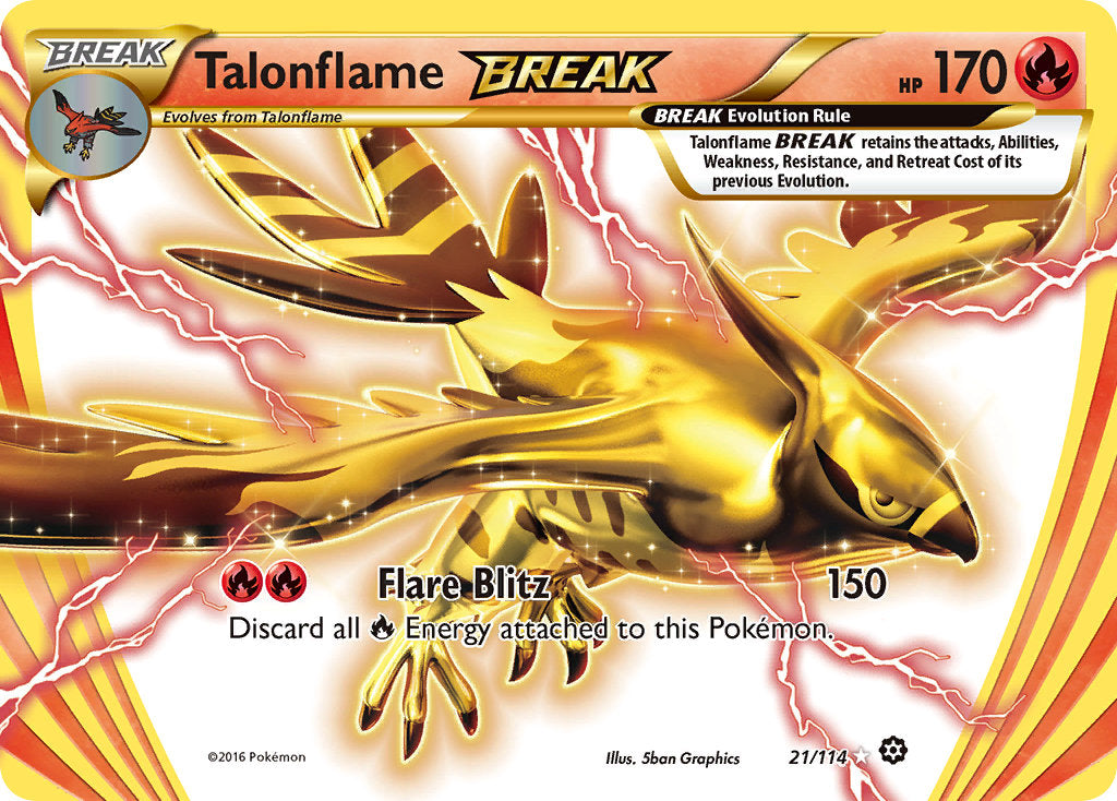 Talonflame BREAK - 21/114 - Steam Siege - Break | Viridian Forest