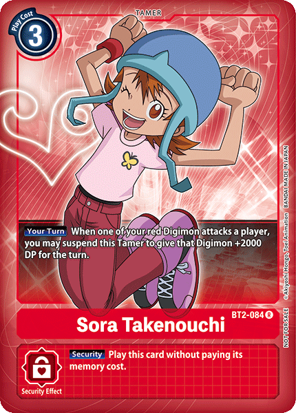 Sora Takenouchi (Box Topper) - BT2-084 R - Ultimate Power | Viridian Forest