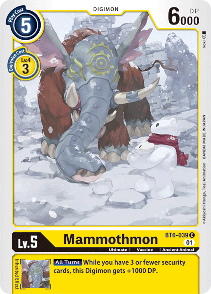 Mammothmon - BT6-039 C - Double Diamond | Viridian Forest