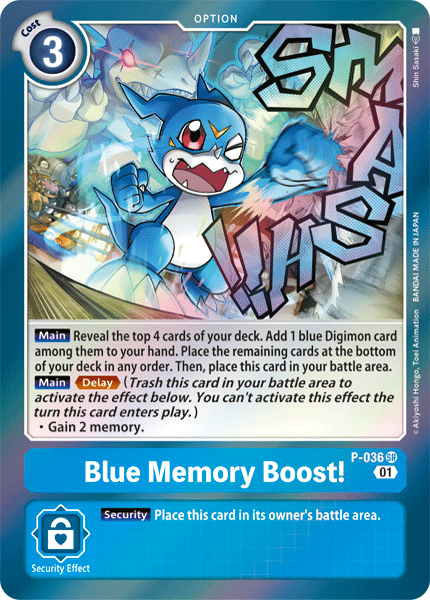 Blue Memory Boost! - P-036 SR - Promo | Viridian Forest