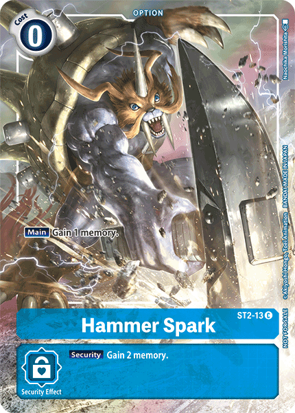 Hammer Spark (Alternate Art) - ST2-13 C - Starter Deck 08: Ulforce Veedramon | Viridian Forest