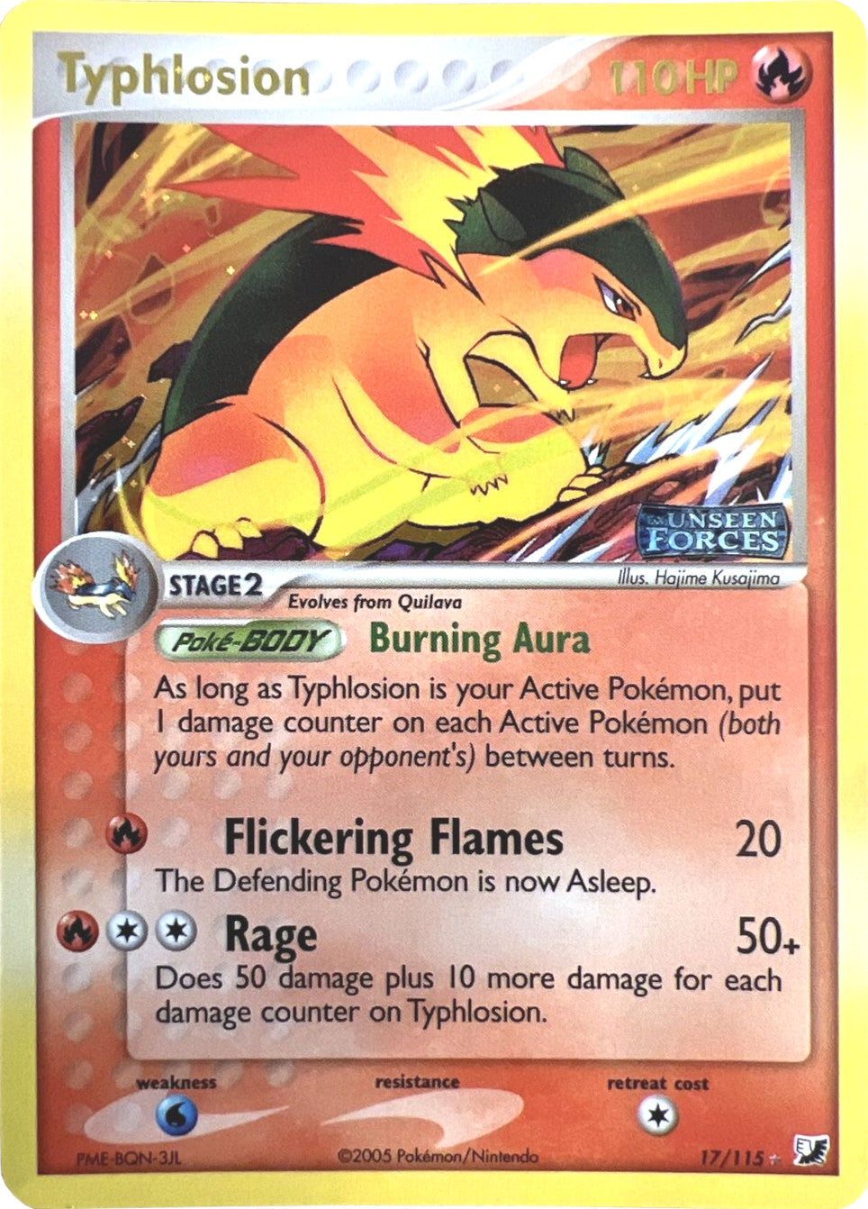 Typhlosion (17/115) (Stamped) [EX: Unseen Forces] | Viridian Forest