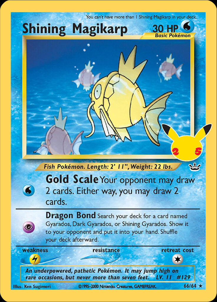 Shining Magikarp - 66/64 - Celebrations Classic Collection - Promo | Viridian Forest