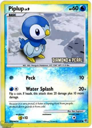 Piplup (93/130) [Burger King Promos: 2008 Collection] | Viridian Forest