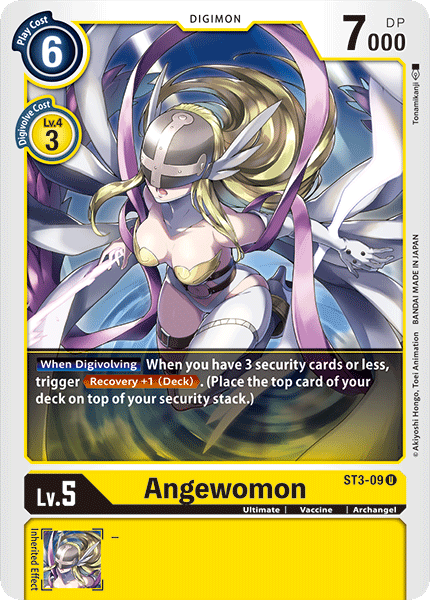Angewomon - ST3-09 U - Starter Deck 03: Heaven's Yellow | Viridian Forest