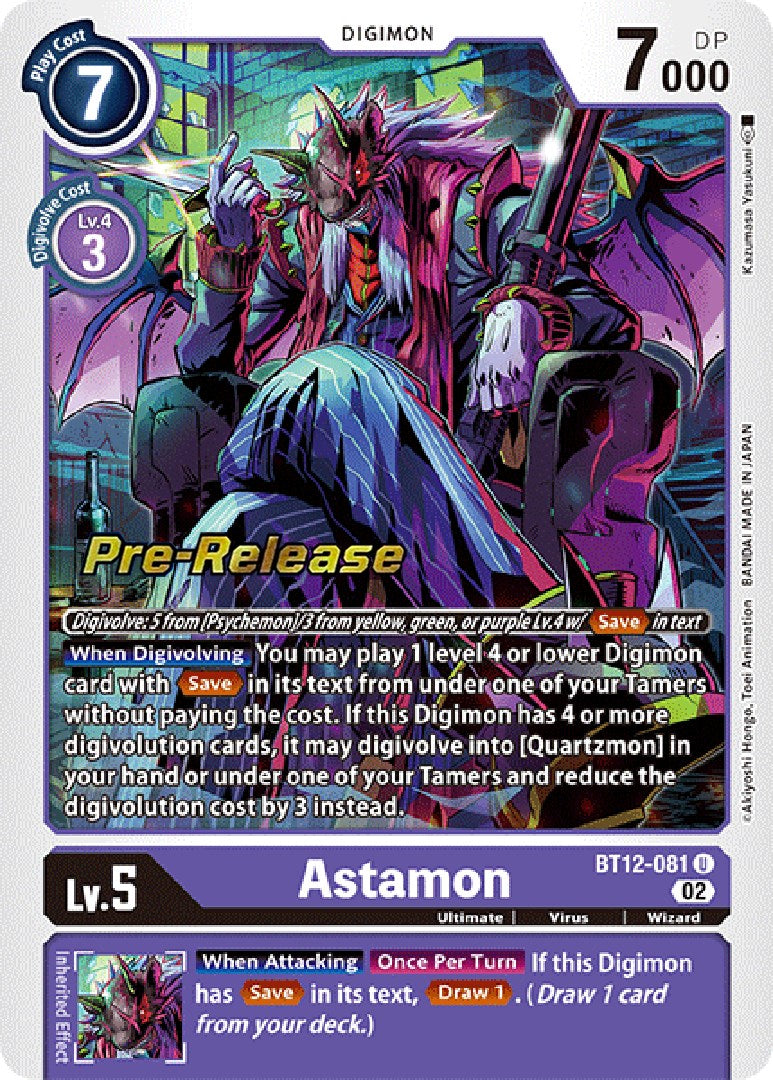 Astamon [BT12-081] [Across Time Pre-Release Cards] | Viridian Forest