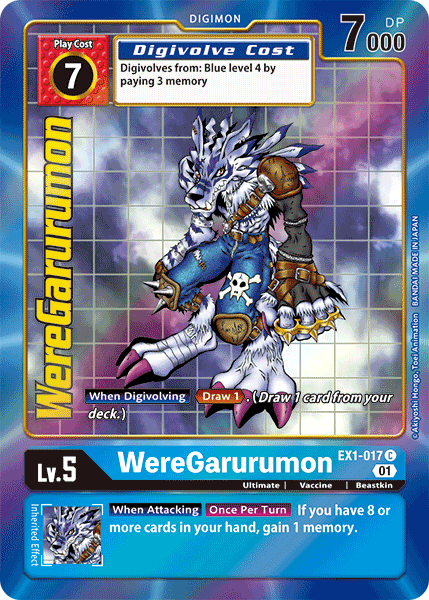 WereGarurumon (Alternate Art) - EX1-017 C - EX01 Classic Collection | Viridian Forest
