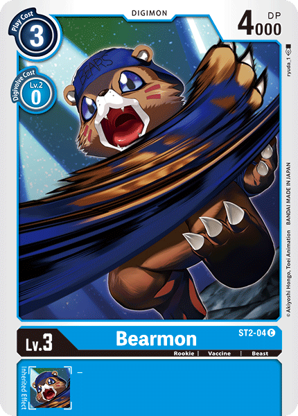 Bearmon - ST2-04 C - Starter Deck 02: Cocytus Blue | Viridian Forest