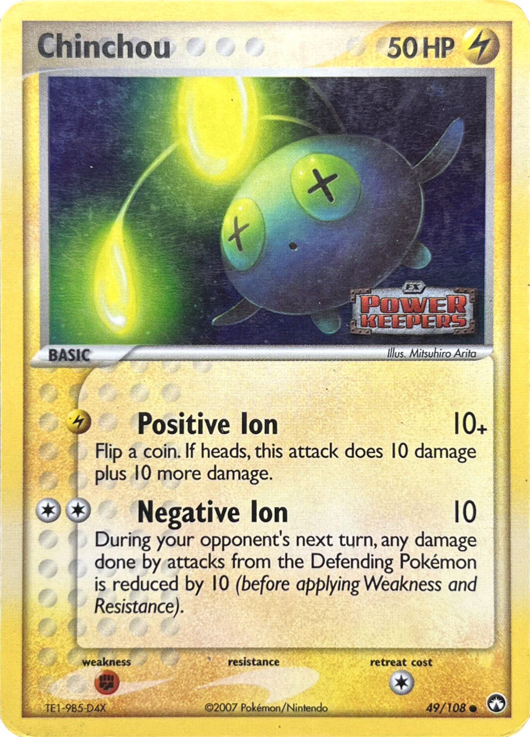 Chinchou (49/108) (Stamped) [EX: Power Keepers] | Viridian Forest