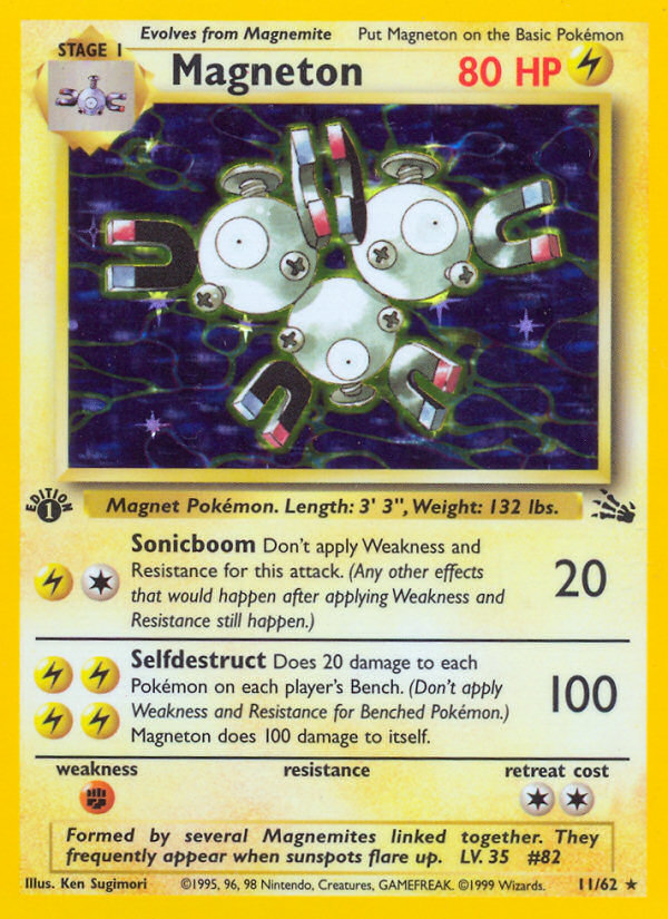 Magneton (11/62) [Fossil 1st Edition] | Viridian Forest