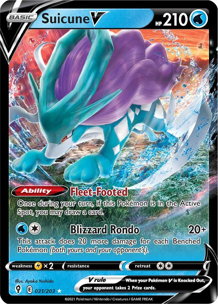 Suicune V  - 031/203 - Evolving Skies - Ultra Rare | Viridian Forest