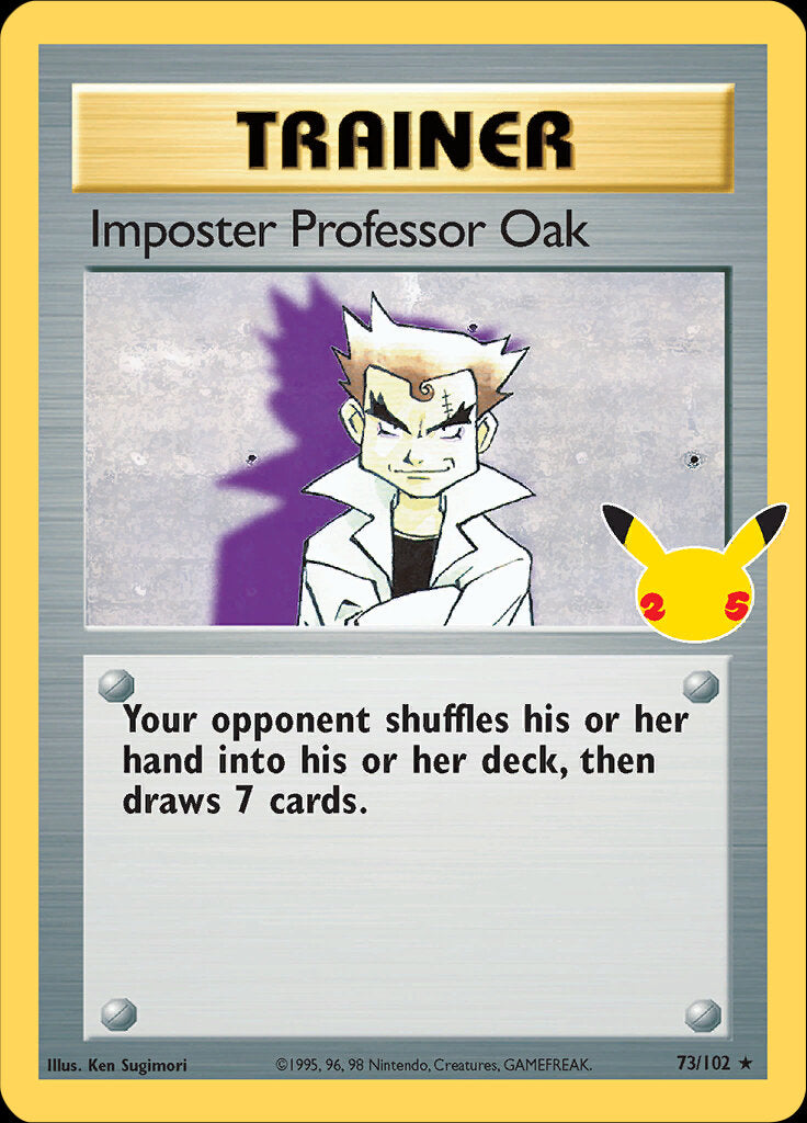Imposter Professor Oak - 73/102 - Celebrations Classic Collection - Promo | Viridian Forest