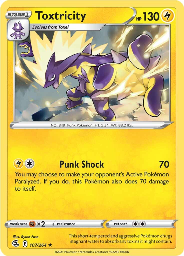 Toxtricity - 107/264 - Fusion Strike - Holo | Viridian Forest
