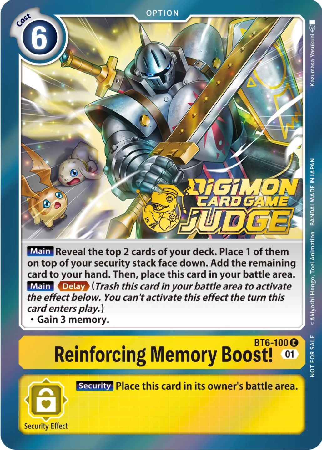 Reinforcing Memory Boost! [BT6-100] (Judge Pack 3) [Double Diamond Promos] | Viridian Forest