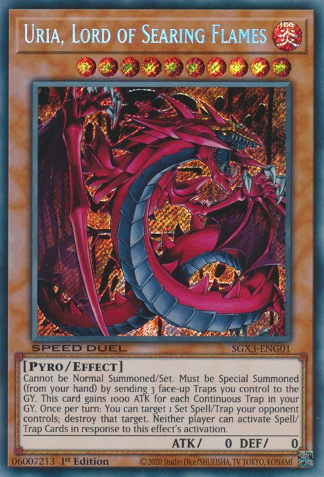 Uria, Lord of Searing Flames [SGX3-ENG01] Secret Rare | Viridian Forest
