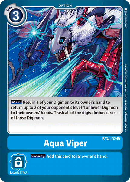 Aqua Viper - BT4-102 C - Great Legend | Viridian Forest