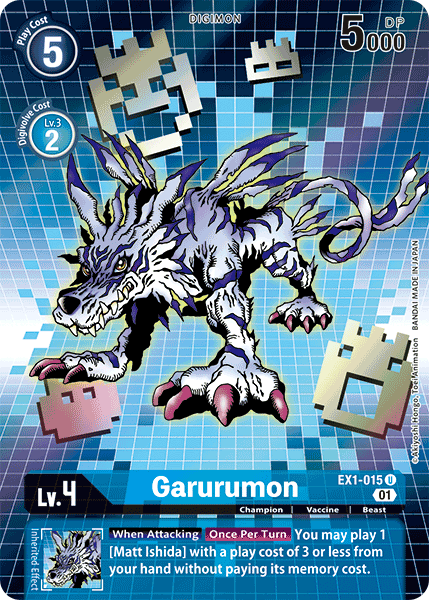 Garurumon (Alternate Art) - EX1-015 U - EX01 Classic Collection | Viridian Forest