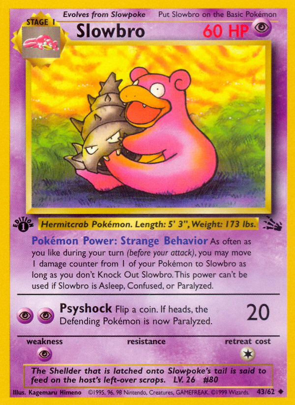 Slowbro (43/62) [Fossil 1st Edition] | Viridian Forest