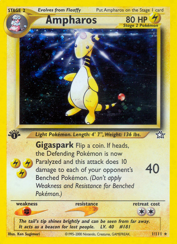 Ampharos (1/111) [Neo Genesis 1st Edition] | Viridian Forest
