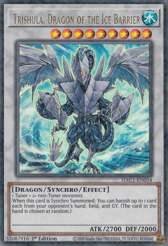 Trishula, Dragon of the Ice Barrier (Duel Terminal) [HAC1-EN054] Parallel Rare | Viridian Forest