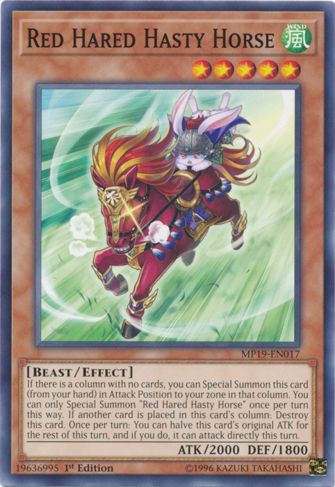 Red Hared Hasty Horse [MP19-EN017] Common | Viridian Forest