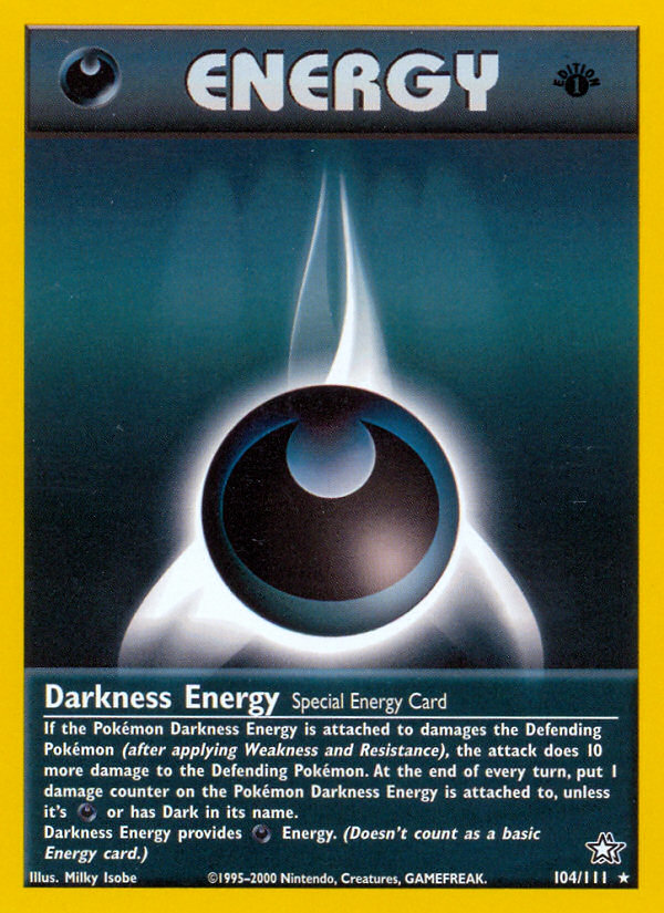 Darkness Energy (104/111) [Neo Genesis 1st Edition] | Viridian Forest