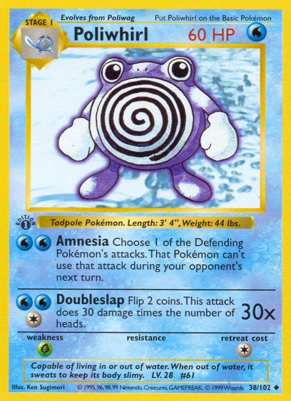 Poliwhirl (38/102) [Base Set 1st Edition] | Viridian Forest