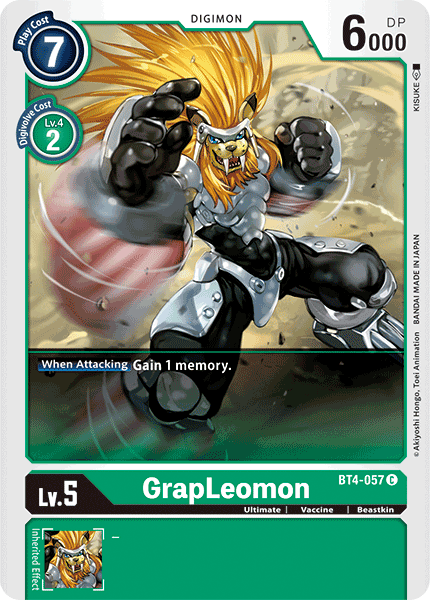 GrapLeomon - BT4-057 C - Great Legend | Viridian Forest