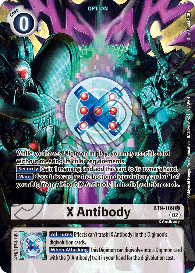X Antibody [BT9-109] (Alternate Art) [Starter Deck: Beelzemon Advanced Deck Set] | Viridian Forest